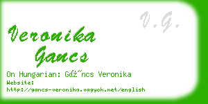 veronika gancs business card